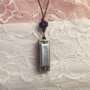 Mini Hohner Harmonica necklace